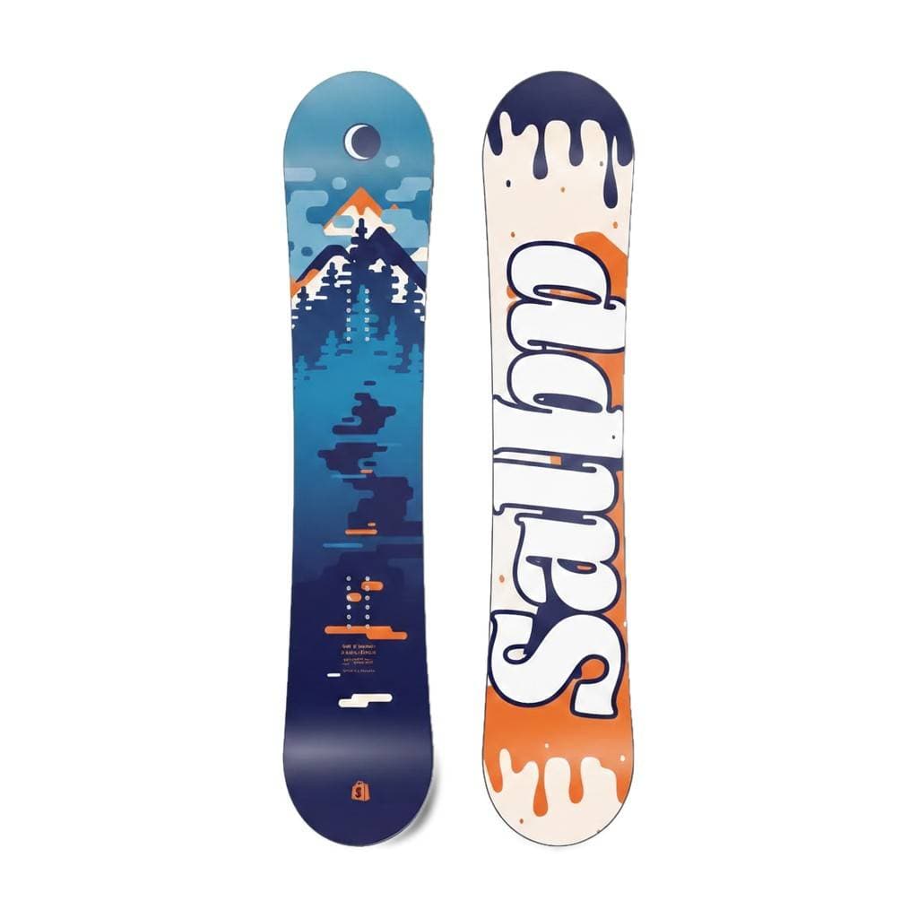 Operation Overlord Salp Snowboard with mountain and forest graphic.