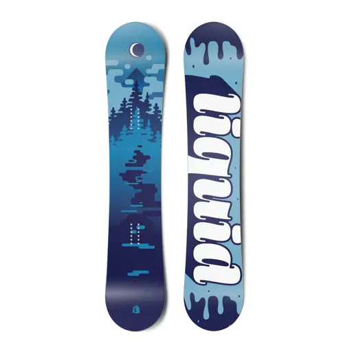 Operation Overlord Salp Snowboard with mountain and forest graphic.